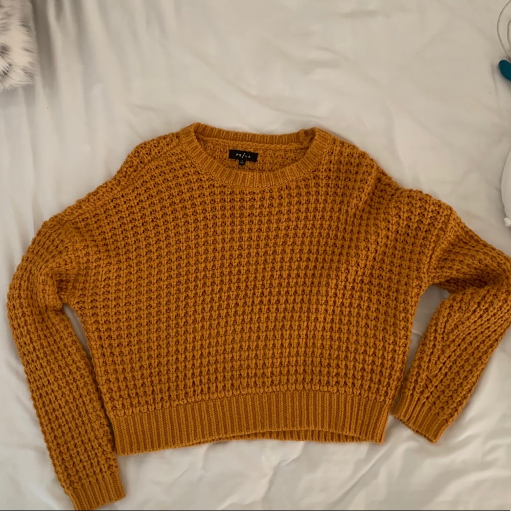 orange sweater